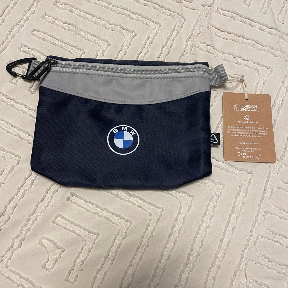 BMW Men's Navy and Gray Belt Bag